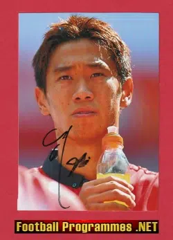 Manchester United Shinji Kawaga Autograph Signed Picture Man Utd