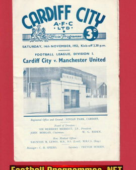 Cardiff City v Manchester United 1953 – Man Utd Busby Babes