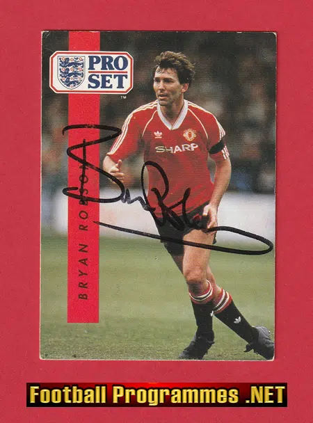 Manchester United Bryan Robson Autographed Signed Pro Set Card Man Utd