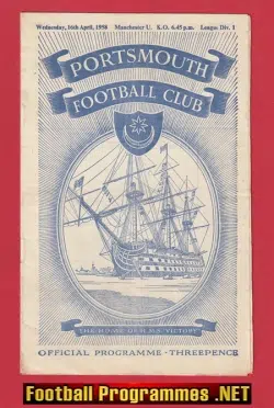 Portsmouth v Manchester United 1958 – Away Game Munich Season