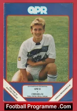 Alan McDonald Testimonial Football Benefit Game QPR 1990 - football programme