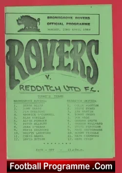 Bromsgrove Rovers v Redditch United 1984 – 1980s