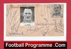 Coventry City Football Club Multi Signed Sheet 1940s 50s Team - football programme