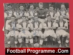 Coventry City Football Club Multi Signed Sheet 1953 - 1954 Team - football programme