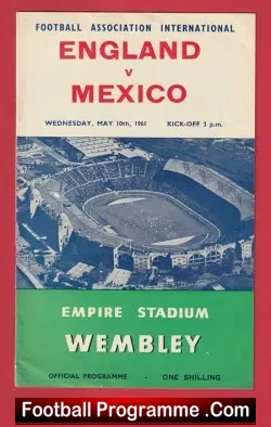 England v Mexico 1961 – Score Was 8 – 0