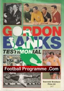 Gordon Banks Benefit Testimonial Benefit Match 1995 - SIGNED - football programme