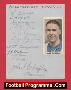 Huddersfield Town Football Club Multi Signed Sheet 1940s Team - football programme