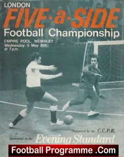 London Five A Side Football Championship Wembley 1971 - QPR Winners - football programme