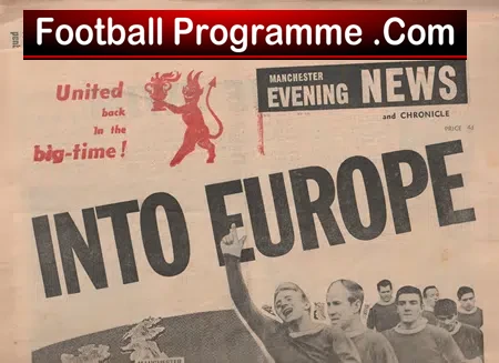 Manchester United Evening New Chronicle Newspaper Busby Babes Europe 1956