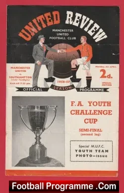 Manchester United v Southampton 1957 – Youth Cup Semi Final