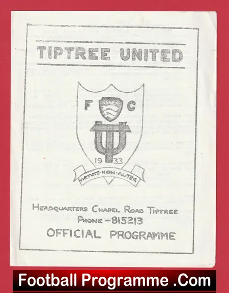 Tiptree United v Cray 1976 – FA Vase