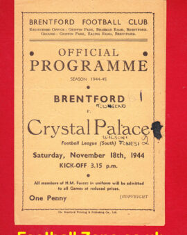 Brentford v Crystal Palace 1944