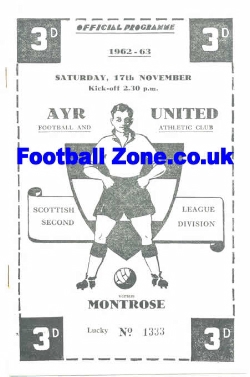 Ayr United v Montrose 1962
