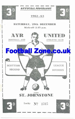 Ayr United v St Johnstone 1962 - Alex Ferguson as Player