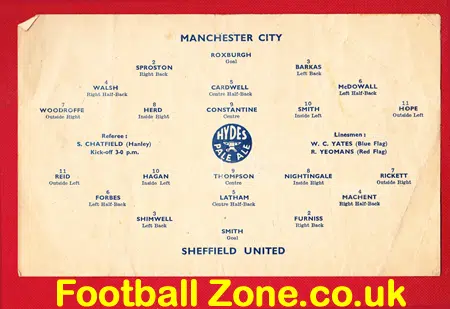 Manchester City v Sheffield United 1946
