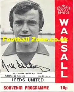 Nick Atthey Testimonial Benefit Match Walsall 1975