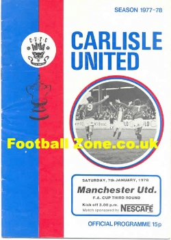 Carlisle United v Manchester United 1978 – FA Cup Match