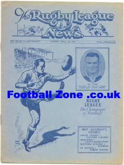 Rugby League News 1939 - Sydney - Newtown - Canterbury
