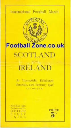 Scotland v Ireland 1946 - Murryfield