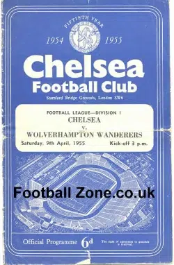 Chelsea v Wolves 1955 - Champions - to clear