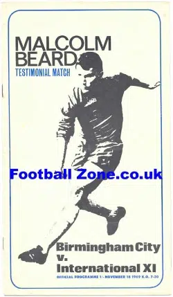Malcolm Beard Testimonial Birmingham City 1969 Inc Geoff Hurst
