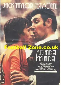 Jack Taylor Testimonial Benefit Match Aston Villa 1977
