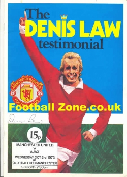 Denis Law Testimonial Benefit Match Manchester United 1973