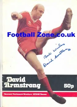 David Armstrong Testimonial Middlesbrough 1980 SIGNED Autograph