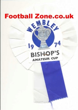 Bishops Amateur Cup Football Rosette 1974