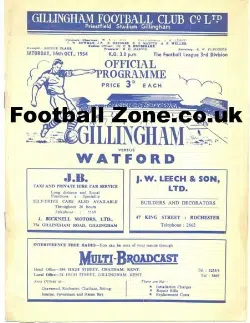 Gillingham v Watford 1954