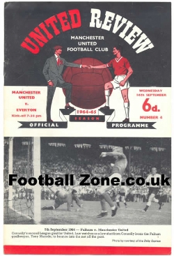 Manchester United v Everton 1964 - Plus Token Sheet