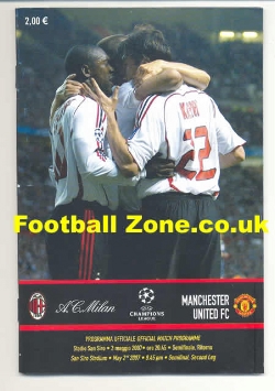AC Milan v Manchester United 2007 – Pirate Football Programme