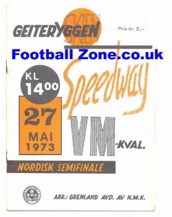Geiteryggen Speedway Semi Final 1973