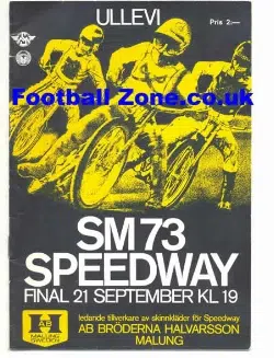 Overseas Speedway Programme 1973