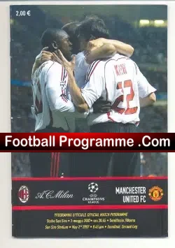 AC Milan v Manchester United 2007 – Pirate Football Programme