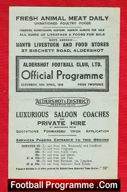 Aldershot v Bristol City 1948