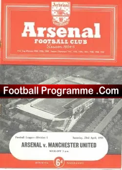 Arsenal v Manchester United 1955