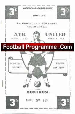 Ayr United v Montrose 1962