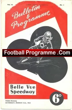 Belle Vue Speedway v Birmingham 1951