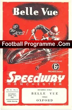 Belle Vue Speedway v Oxford 1960