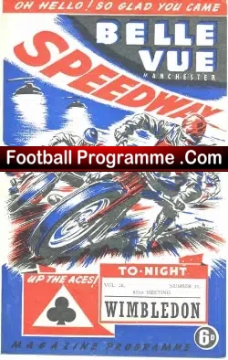 Belle Vue Speedway v Wimbledon 1953