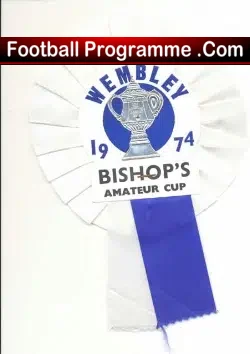 Bishops Amateur Cup Football Rosette 1974