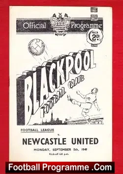 Blackpool v Newcastle United 1949