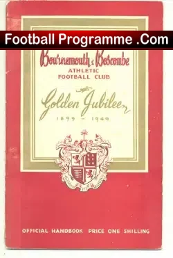 Bournemouth Football Handbook 1899 - 1949 - football memorabilia