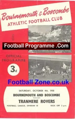 Bournemouth v Tranmere Rovers 1958