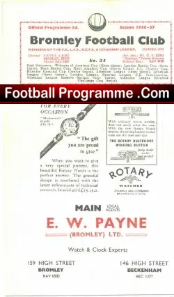 Bromley v Corinthian Casuals 1956