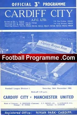 Cardiff City v Manchester United 1960 – Noel Cantwell Debut