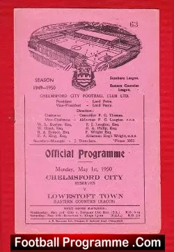 Chelmsford City v Lowestoft Town 1950