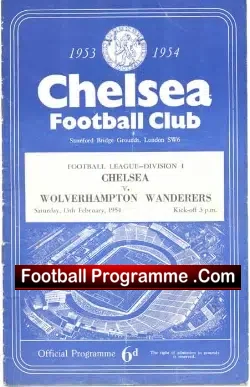 Chelsea v Wolves 1954 – to clear