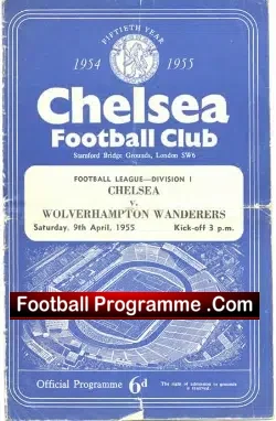 Chelsea v Wolves 1955 – Champions – to clear